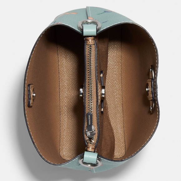 New💃Coach Mini Town Bucket Bag With Mystical Floral Print - Picture 6 of 9